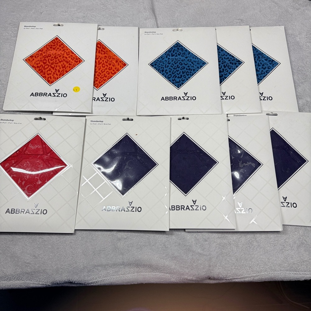 ABBRASZIO Standvelop iPad Case Stand iPad 1 2 3 Multi-Color LOT OF 10 NEW